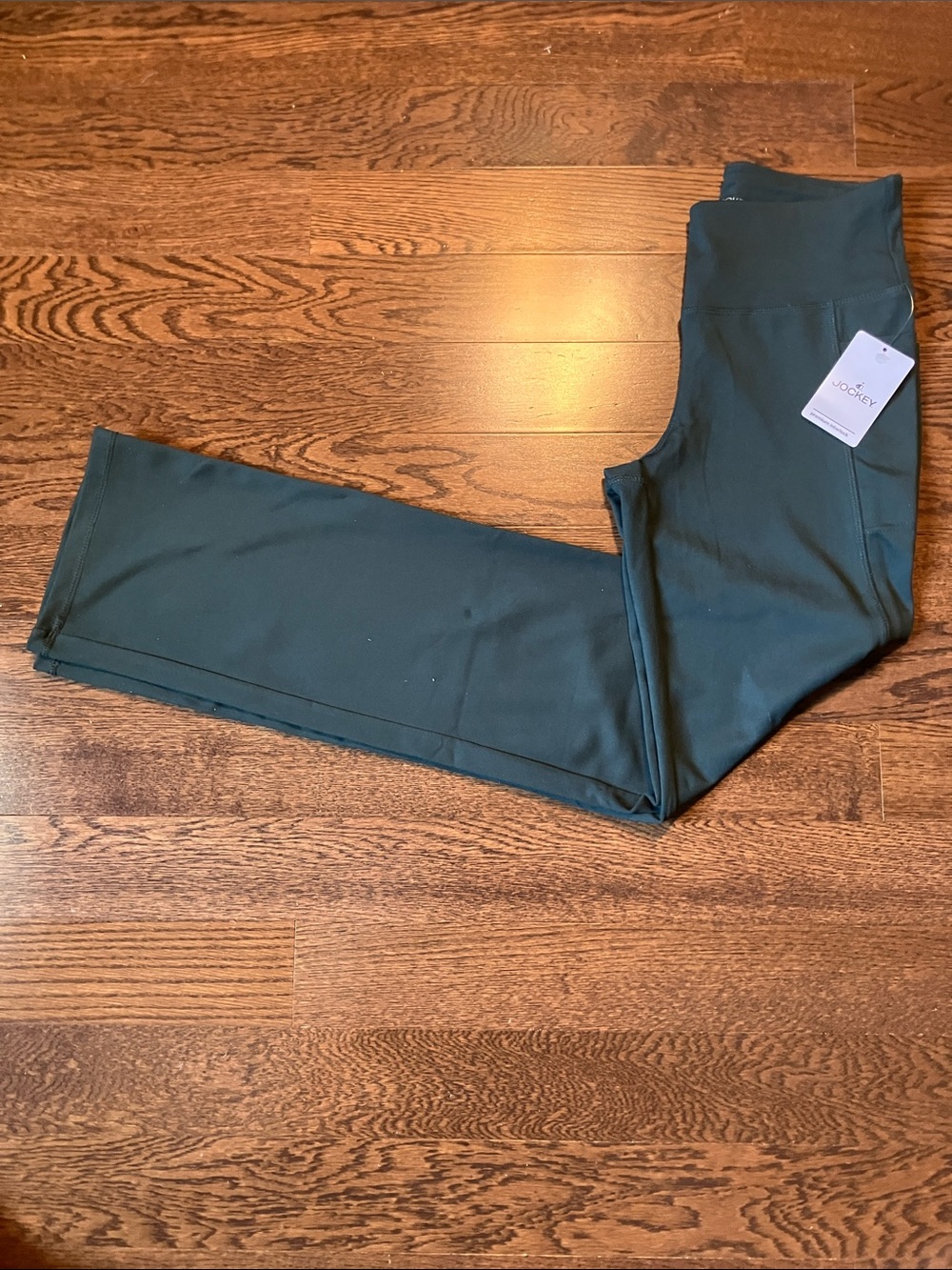 Jockey- NWT women’s Leggings in Teal Green ; pockets on both sides & free gift:)